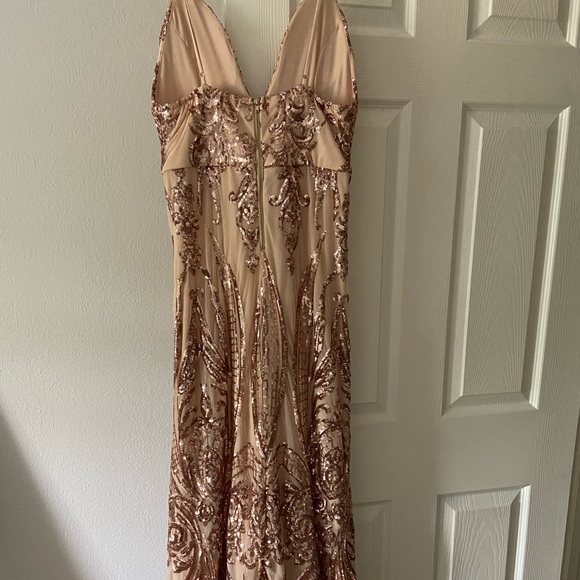 Fashion Nova Rose Gold Formal Dress - Picture 6 of 9
